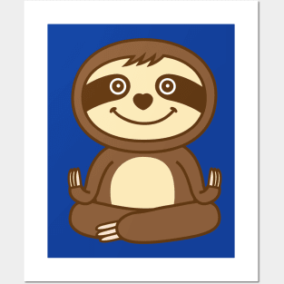 Cute Sloth Yoga Posters and Art